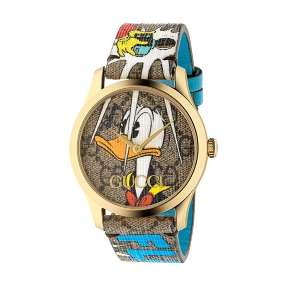 Gucci NEW "Limited Edition" G-Timeless Walt Disney Donald Duck Unisex 38mm Watch - Picture 5 of 8